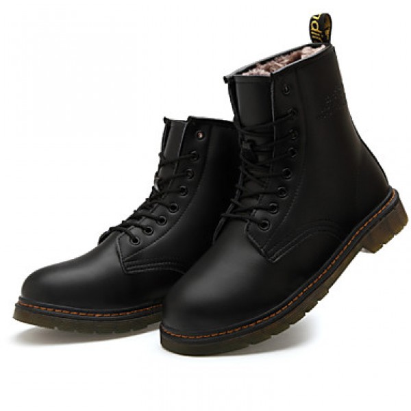 Shoes Outdoor / OfficeCareer / Casual Leather Boots Black