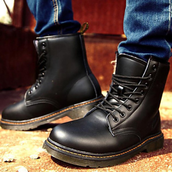 Shoes Outdoor / OfficeCareer / Casual Leather Boots Black