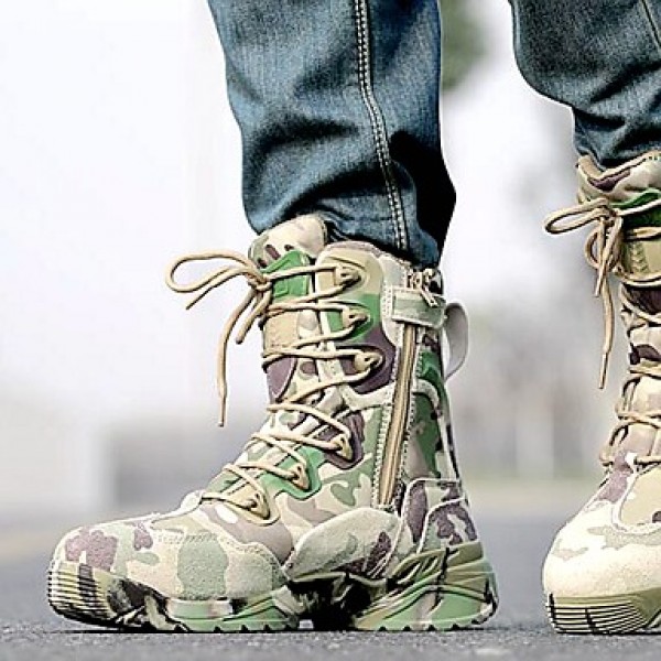 Shoes 2016 Hot Sale Outdoor/Work Leather/Synthetic Camouflage Color Hard-wearing Combat Boots