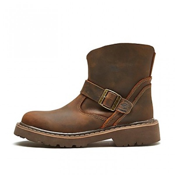 Shoes Outdoor / OfficeCareer / PartyEvening / Athletic / Casual Leather Boots Brown