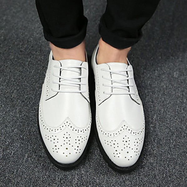 Men's Shoes Casual PU Oxfords Black / White