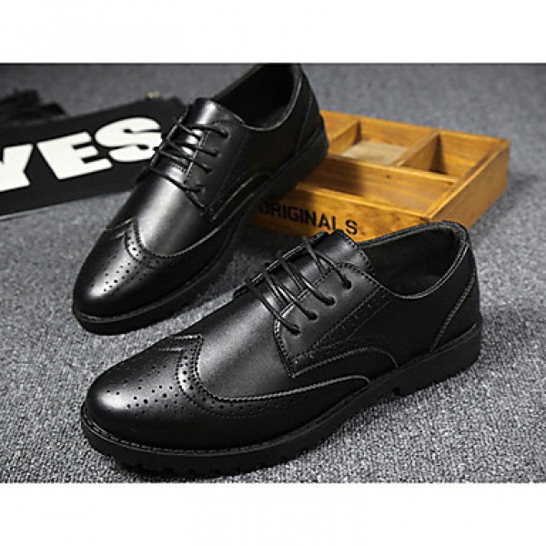 Men's Shoes Casual PU Oxfords Black / White