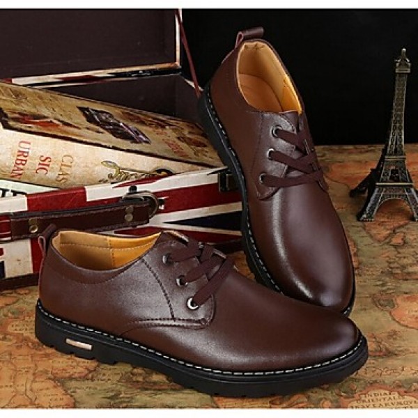 Men's Shoes Casual Leather Oxfords Brown