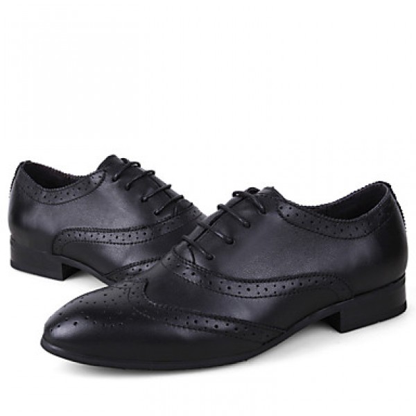 Size 38-50 Men's Shoes Casual Leather Oxfords Black / Brown / White