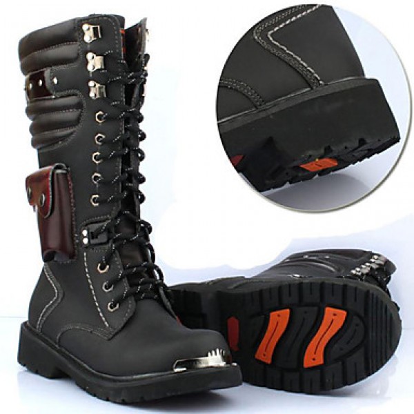 Shoes Wedding / Outdoor / OfficeCareer / PartyEvening / Casual Synthetic Boots Black