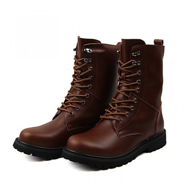 Shoes Outdoor / Athletic / Casual Leather Boots Black / Brown