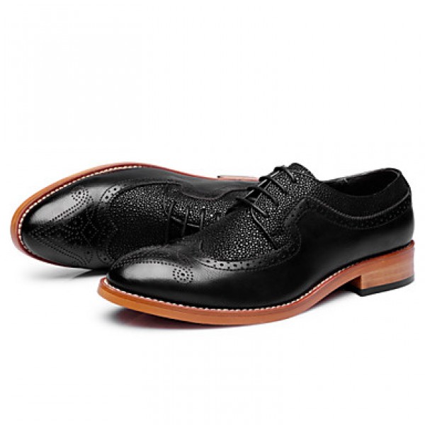 Men's Shoes Wedding/Office & Career/Party & Evening Patent Leather Oxfords Black/Blue