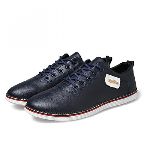 Men's Shoes PVC Outdoor / Office & Career / Casual Oxfords Outdoor / Office & Career / Casual Flat Heel Black / Blue / White