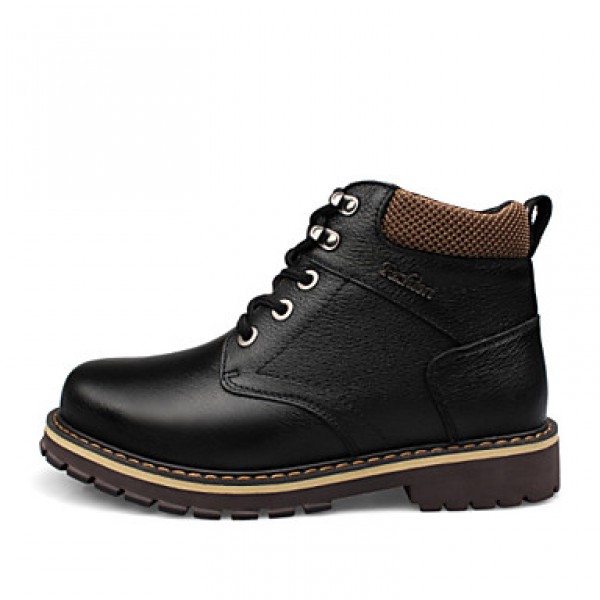 Bigs Size 38-50 Shoes Outdoor / OfficeCareer / Casual Leather / Calf Hair Boots Black / Brown