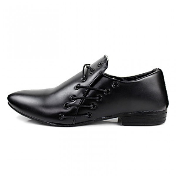 Men's Shoes Leatherette Dress / Party & Evening Oxfords Dress / Party & Evening Flat Heel Black / Brown / White