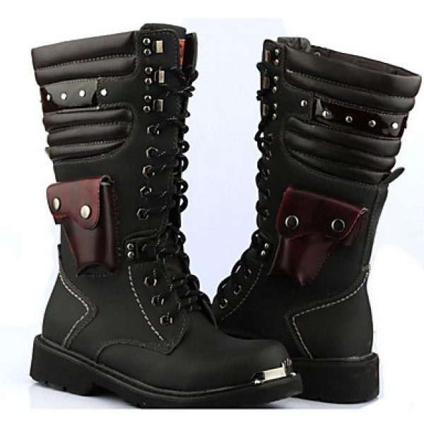 Shoes Wedding / Outdoor / OfficeCareer / PartyEvening / Casual Synthetic Boots Black