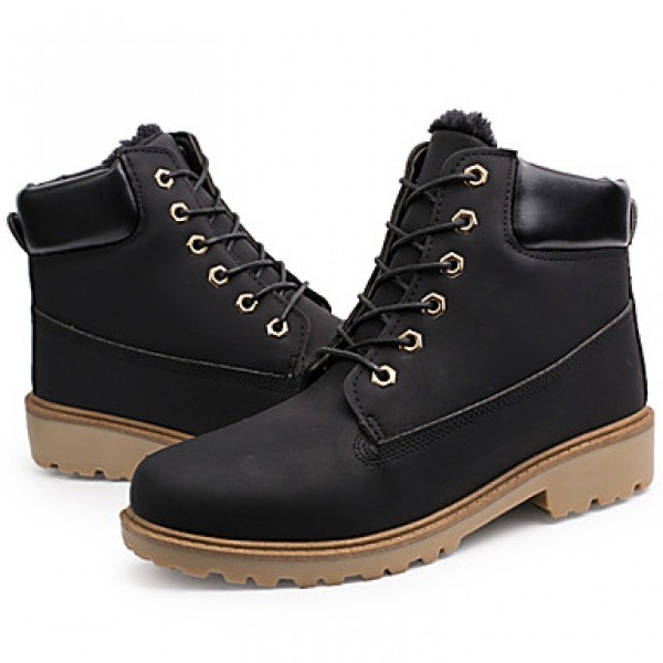 Shoes Outdoor / OfficeCareer / WorkDuty / Dress / Casual Synthetic Boots Black / Yellow / Taupe