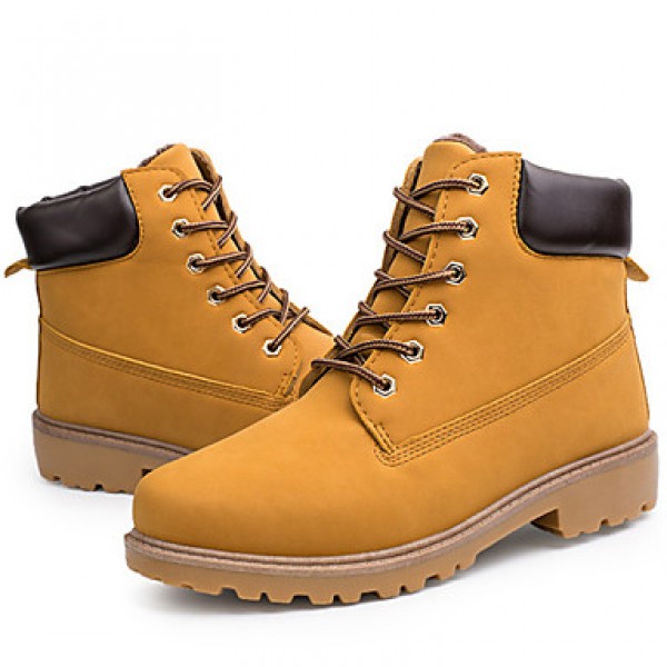 Shoes Outdoor / OfficeCareer / WorkDuty / Dress / Casual Synthetic Boots Black / Yellow / Taupe