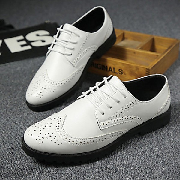 Men's Shoes Casual PU Oxfords Black / White