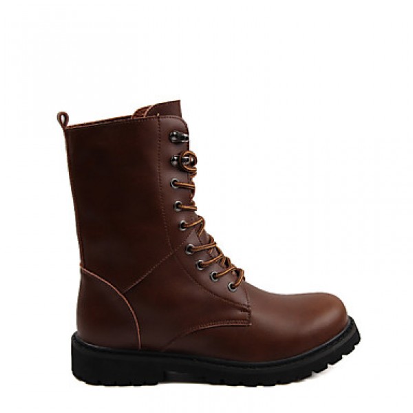 Shoes Outdoor / Athletic / Casual Leather Boots Black / Brown