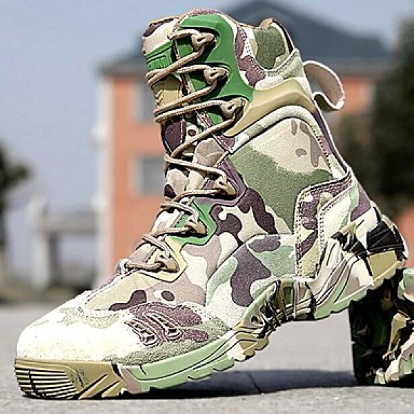 Shoes 2016 Hot Sale Outdoor/Work Leather/Synthetic Camouflage Color Hard-wearing Combat Boots