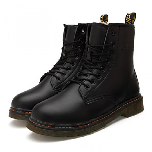 Shoes Outdoor / OfficeCareer / Casual Leather Boots Black