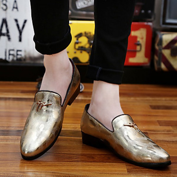 Men's Oxfords Wedding/Party & Evening/Casual Fashion Leather Shoes Black/Gold/Silver 38-43