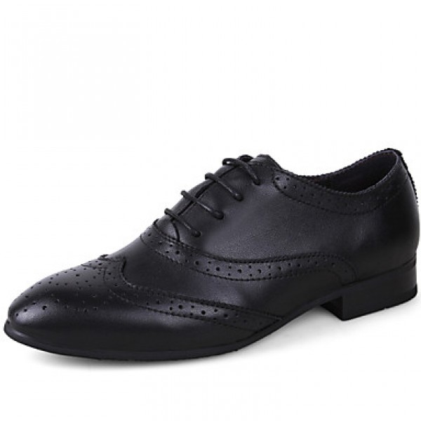 Size 38-50 Men's Shoes Casual Leather Oxfords Black / Brown / White