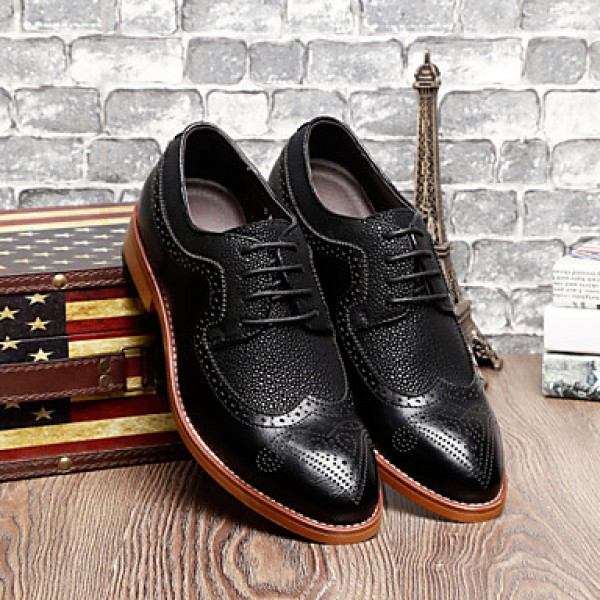 Men's Shoes Wedding/Office & Career/Party & Evening Patent Leather Oxfords Black/Blue