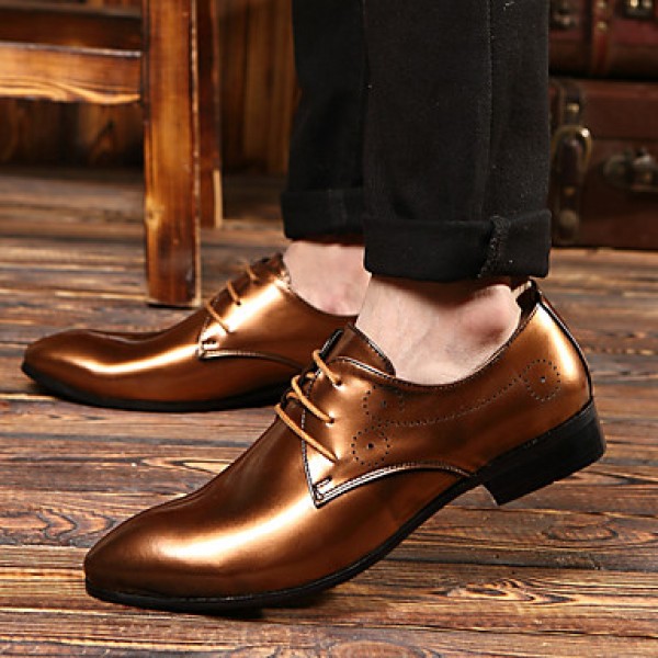 Men's Shoes Office & Career/Party & Evening/Wedding Fashion PU Leather Oxfords Shoes Multicolor 38-43