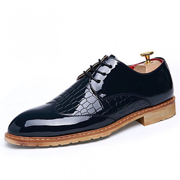 Men's Shoes Leatherette Casual Oxfords Casual Low Heel Lace-up Black / Red / White / Navy